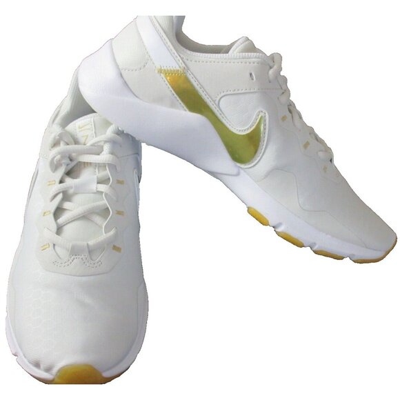 Women's Nike Legend Essential 2 Running Training Shoes Platinum Gold Sizes NIB - Picture 4 of 5